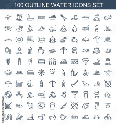 100 water icons