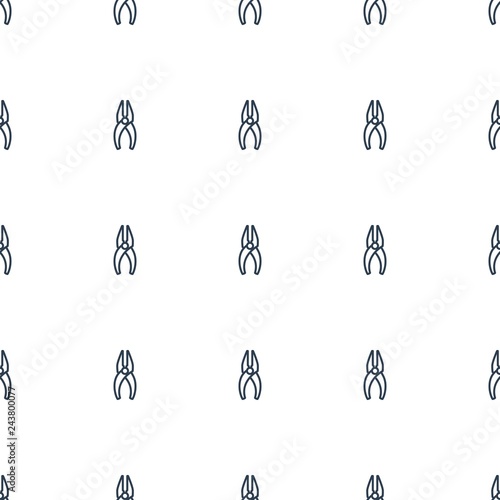 nippers icon pattern seamless white background