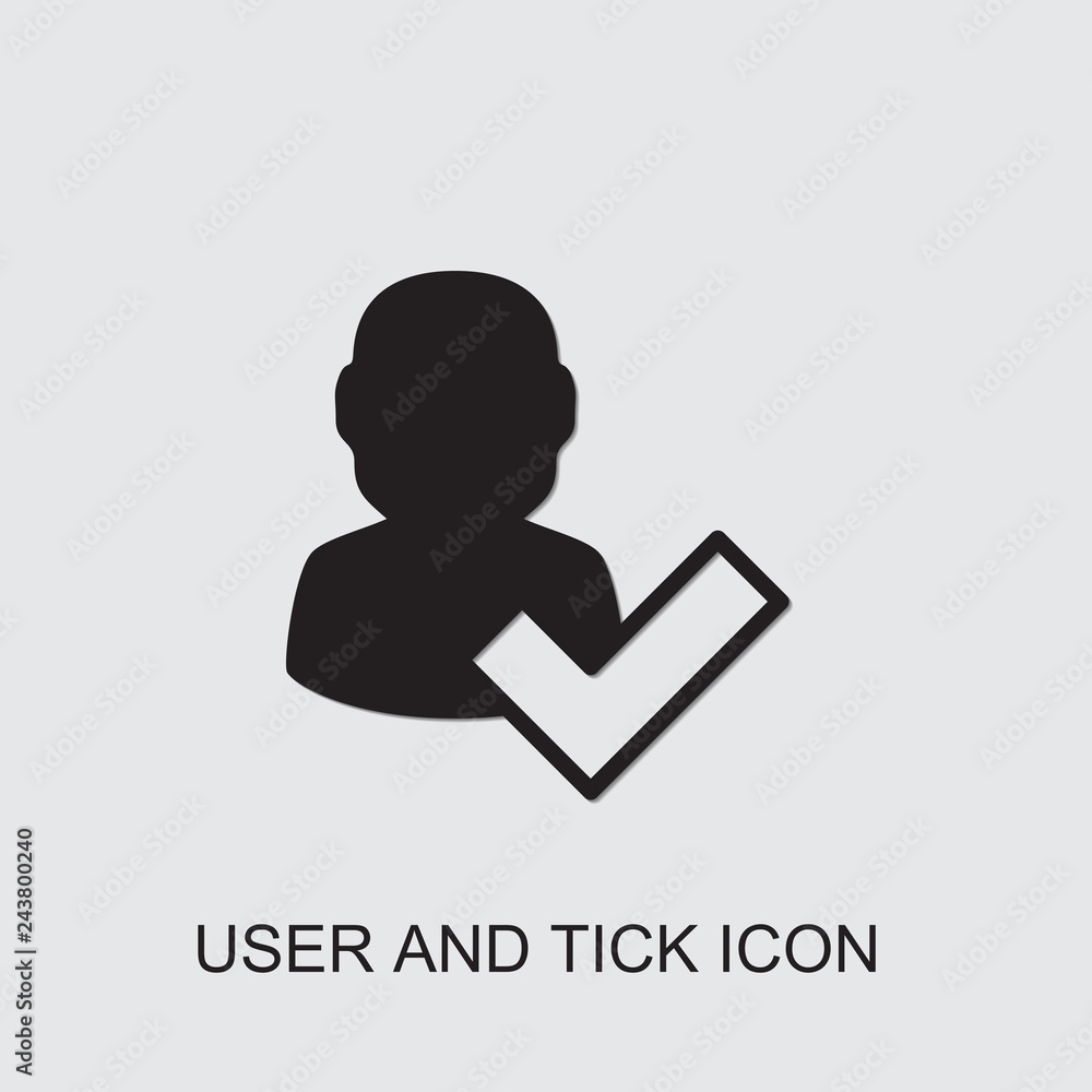 user and tick icon user and tick icon
