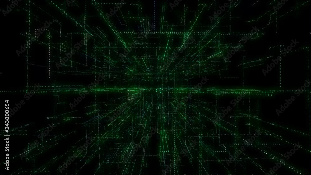 4K 3D Smart digital binary code with futuristic smart technology and connection network concept with seamless loop effect .. 4K 3D Smart digital binary code with futuristic smart technology and connection network concept with seamless loop effect ..