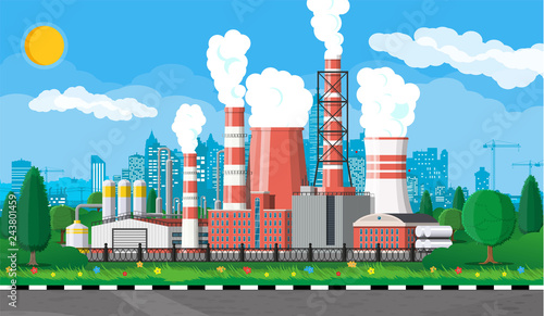 Industrial factory, power plant.