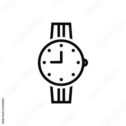 Black line icon for watches  