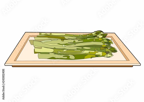 Asparagus in a dish