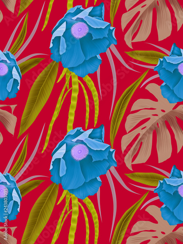 Hi quality fashion design. Fresh and unique botanical background