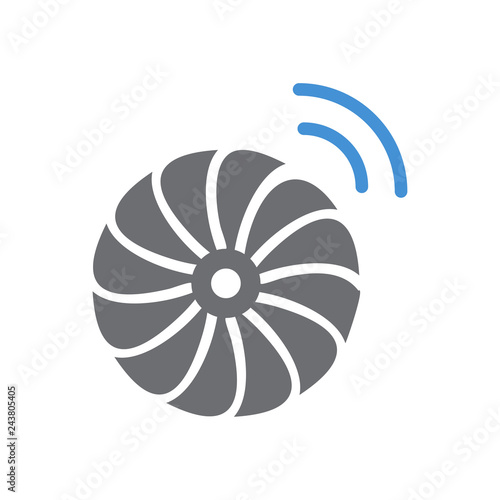 Smart fan on white background for graphic and web design, Modern simple vector sign. Internet concept. Trendy symbol for website design web button or mobile app