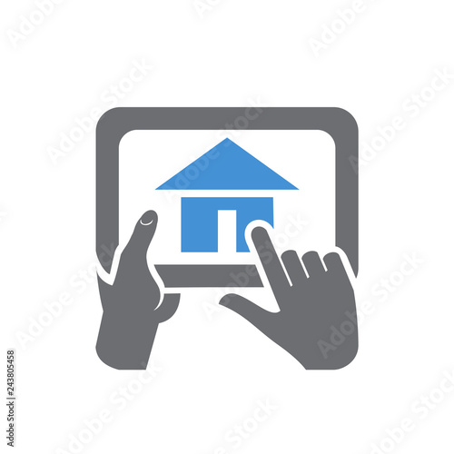 Smart home control dashboard icon on white background for graphic and web design, Modern simple vector sign. Internet concept. Trendy symbol for website design web button or mobile app