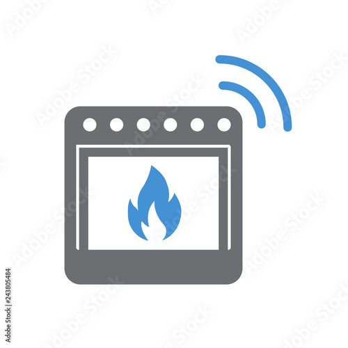 Smart oven icon on white background for graphic and web design, Modern simple vector sign. Internet concept. Trendy symbol for website design web button or mobile app