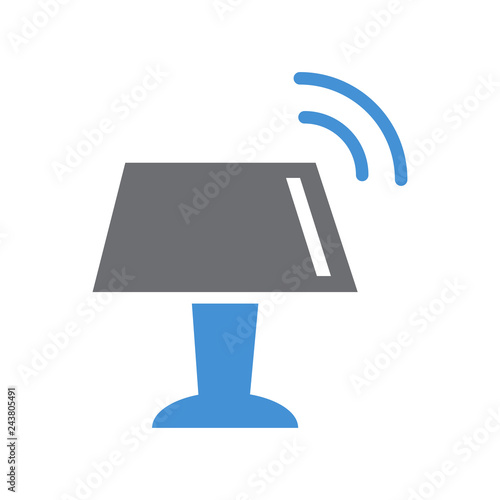Smart table lamp on white background for graphic and web design, Modern simple vector sign. Internet concept. Trendy symbol for website design web button or mobile app