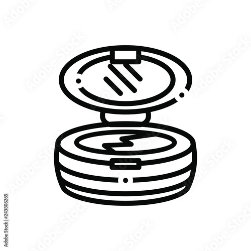 Black line icon for bronzer