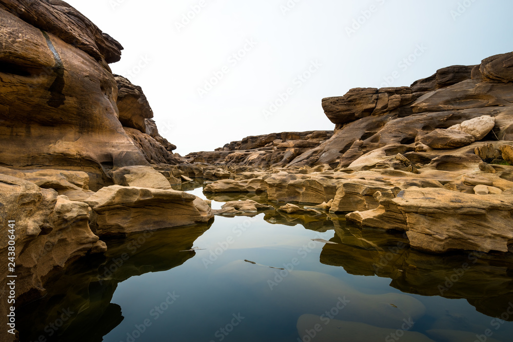 Natural of Rock Canyon in Mekhong River in Ubon Ratchathani, Thailand Natural of Rock Canyon in Mekhong River in Ubon Ratchathani, Thailand