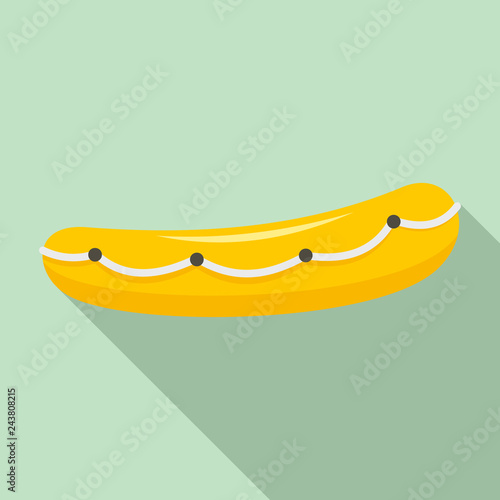 Lifeboat icon. Flat illustration of lifeboat vector icon for web design