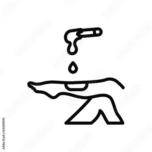 Black line icon for waxing  