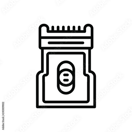 Black line icon for epilation  