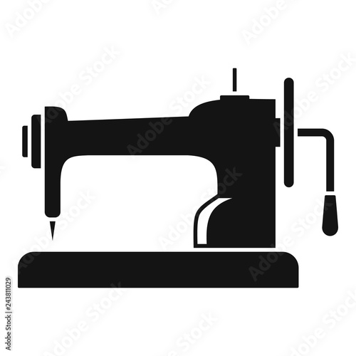 Retro sew machine icon. Simple illustration of retro sew machine vector icon for web design isolated on white background