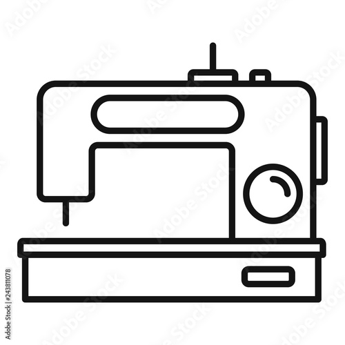 Digital modern sew machine icon. Outline digital modern sew machine vector icon for web design isolated on white background