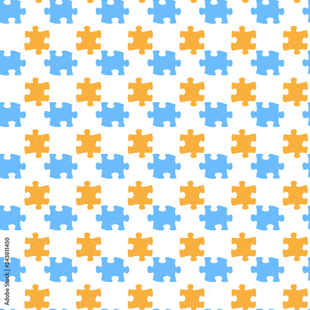 Puzzle pieces seamless pattern. Can be used for wallpaper,fabric, web page background, surface textures.Vector illustration. Puzzle pieces seamless pattern. Can be used for wallpaper,fabric, web page background, surface textures.Vector illustration.