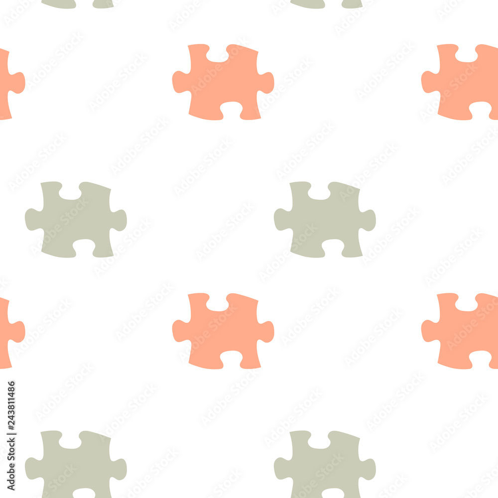 Puzzle pieces seamless pattern. Can be used for wallpaper,fabric, web page background, surface textures.Vector illustration. Puzzle pieces seamless pattern. Can be used for wallpaper,fabric, web page background, surface textures.Vector illustration.