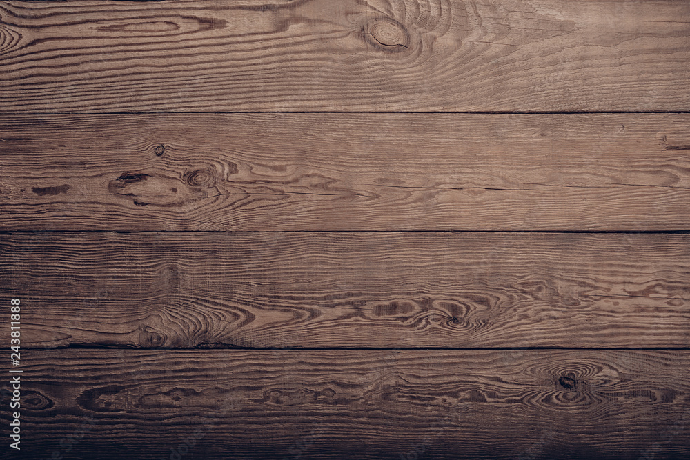 Fototapeta premium Dark brown wood plank texture