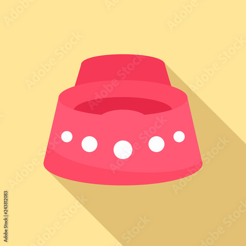 Baby potty icon. Flat illustration of baby potty vector icon for web design