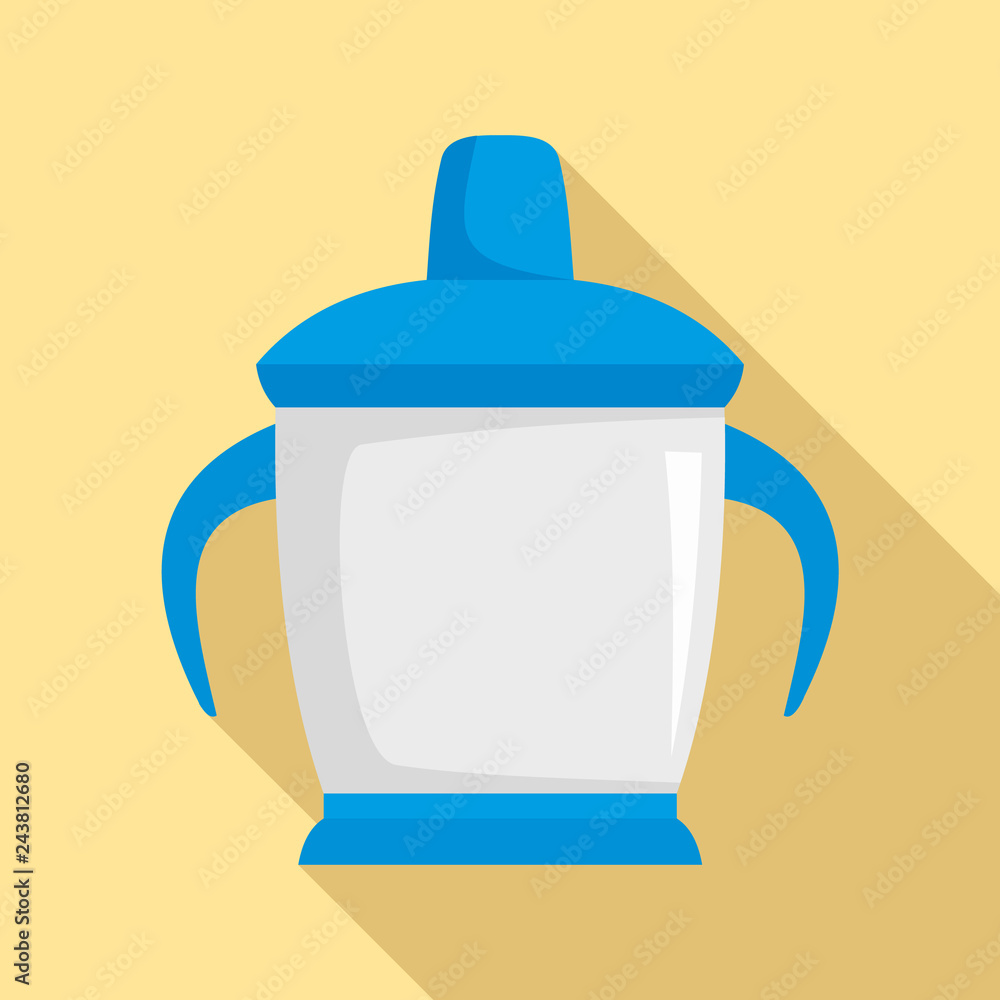 Sippy cup icon. Flat illustration of sippy cup vector icon for web design Sippy cup icon. Flat illustration of sippy cup vector icon for web design