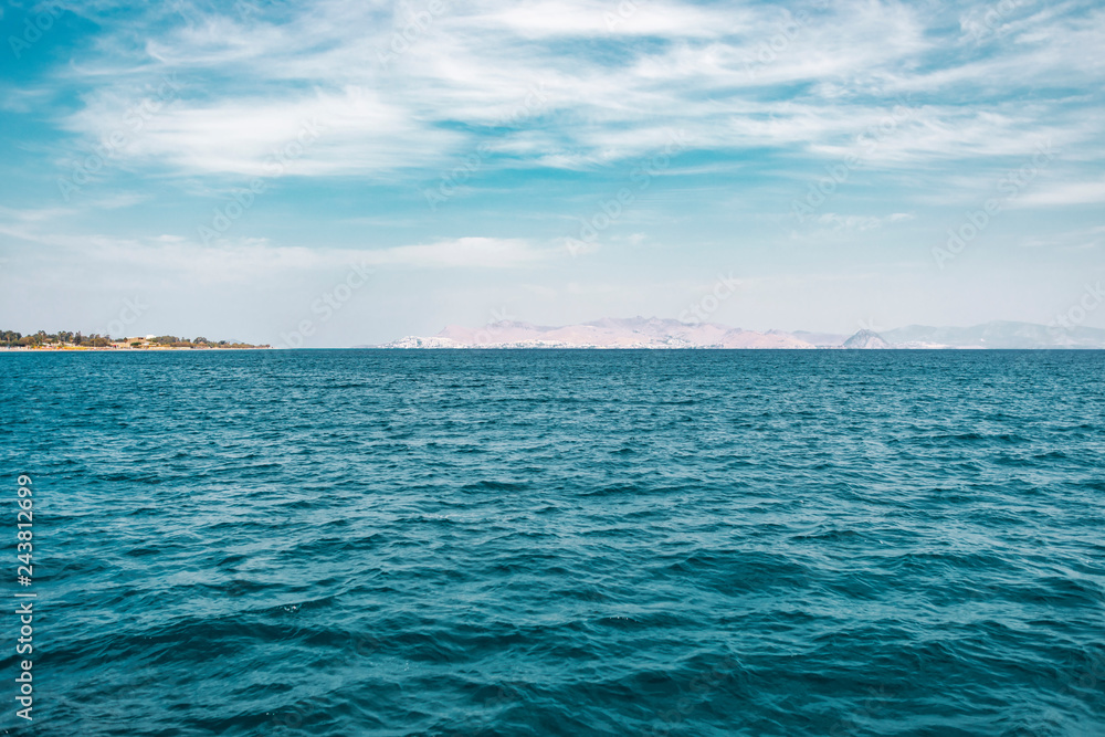 Deep Blue Sea With Island Background Deep Blue Sea With Island Background