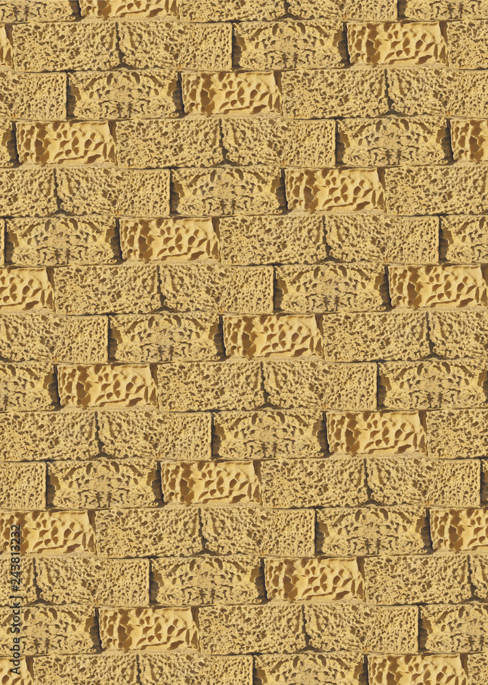 Mauer aus Schwemmstein Mauer aus Schwemmstein