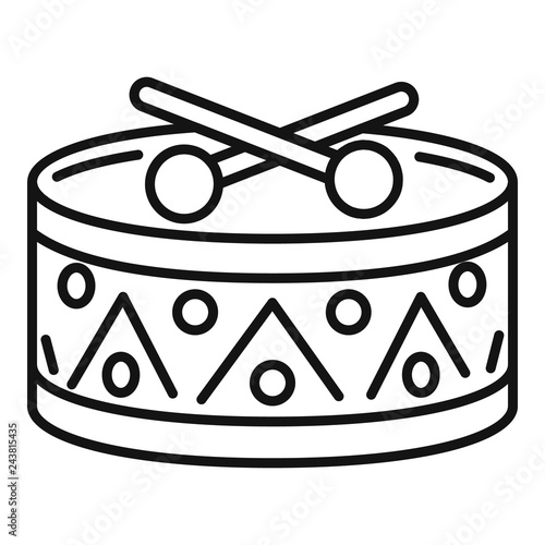 Drums toy icon. Outline drums toy vector icon for web design isolated on white background