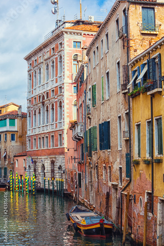 old buildings along Grand canal  in Venice, Italy. © phant