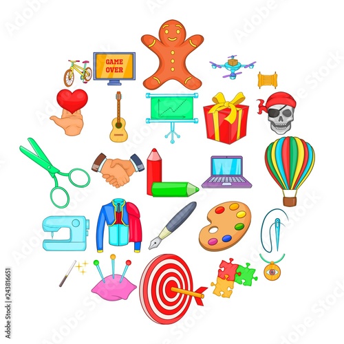 Constructive icons set. Cartoon set of 25 constructive vector icons for web isolated on white background