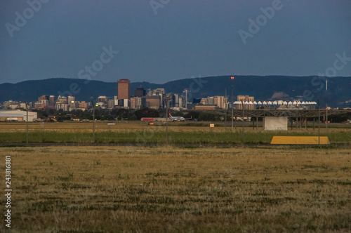 Adelaide Airport Australia  8 August 2015  Early morning as the Adelaide International Airport  prepares for a new day.