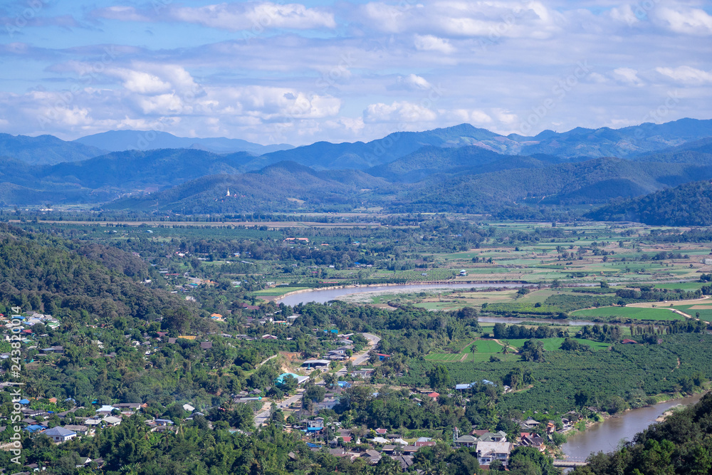 Scenic view landscape of mountains in Northern Thailand. Scenic view landscape of mountains in Northern Thailand.