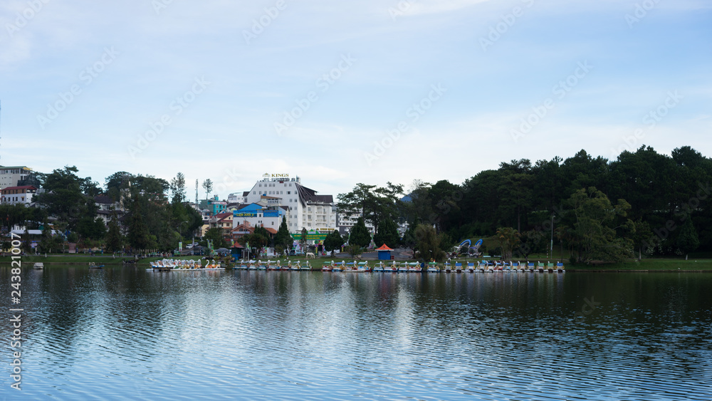 pedalo on the lake