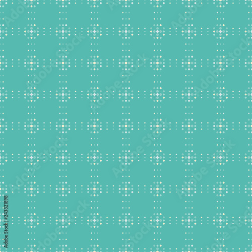 Polka dot seamless pattern. Mosaic of large and small circles. Geometric background. Can be used for wallpaper, textile, invitation card, web page background.