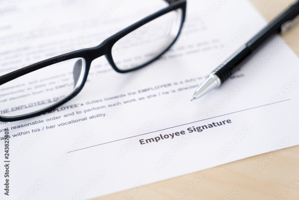 Employment contract signing job deal Recruitment concept Employment contract signing job deal Recruitment concept