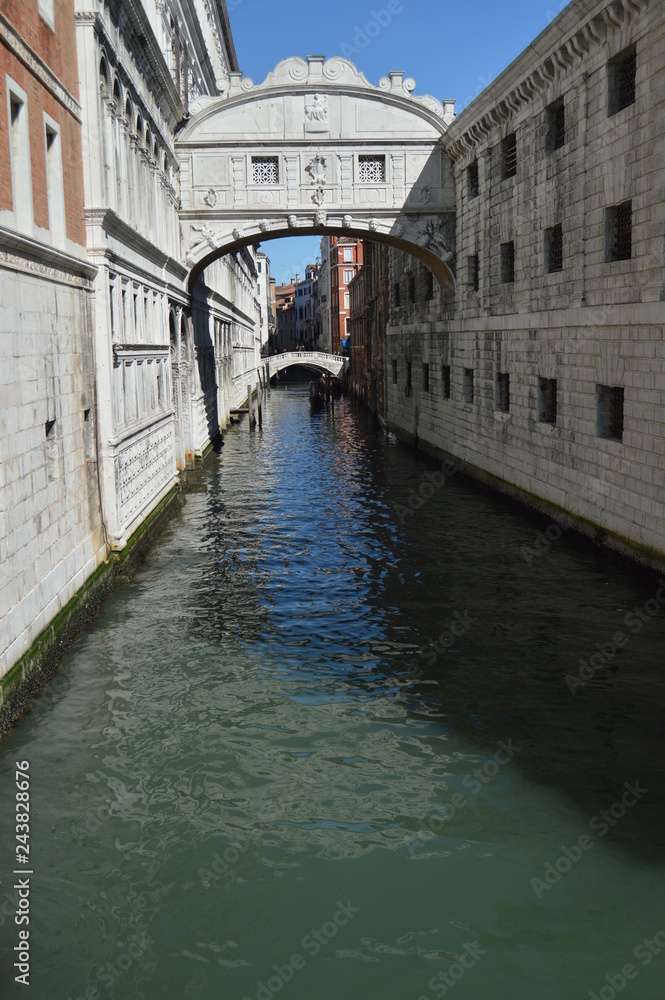 Beautiful Bridge Of Sighs In Venice. Travel, Holidays, Architecture. March 27, 2015. Venice, Region Of Veneto, Italy.