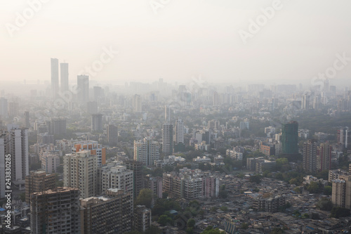 Mumbai / India - March 2018: View over Goregaon West, a suburb of Mumbai.
