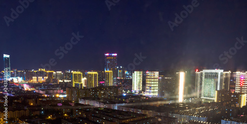 Wallpaper Mural Urban real estate concept: city on twilight color sky and clouds cityscape background Torontodigital.ca