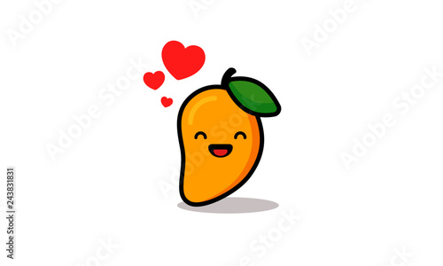 Cute Mango Vector Illustration