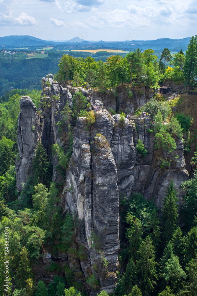 Felsformation im Basteigebirge in der sächsischen Schweiz