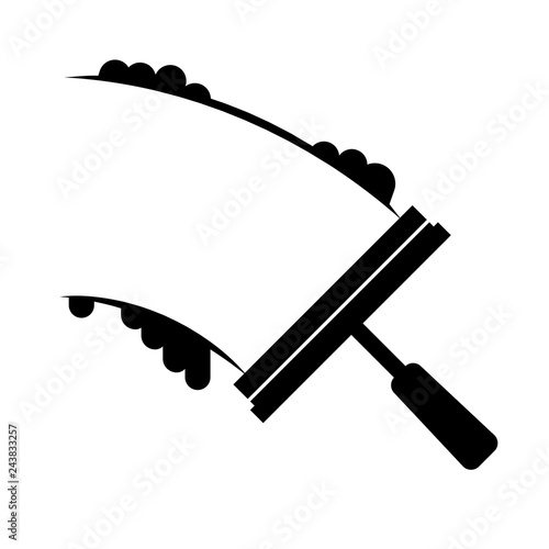 Window cleaning icon. Clipart image isolated on white background