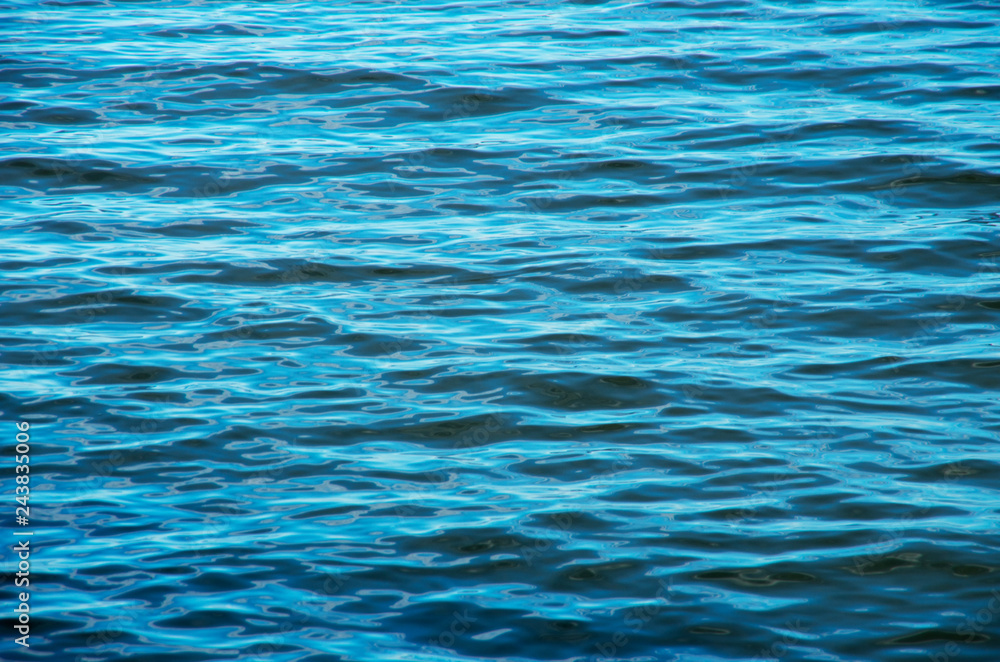 Blue sea water background
