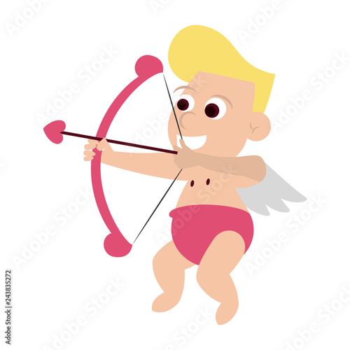 Cupid with harp