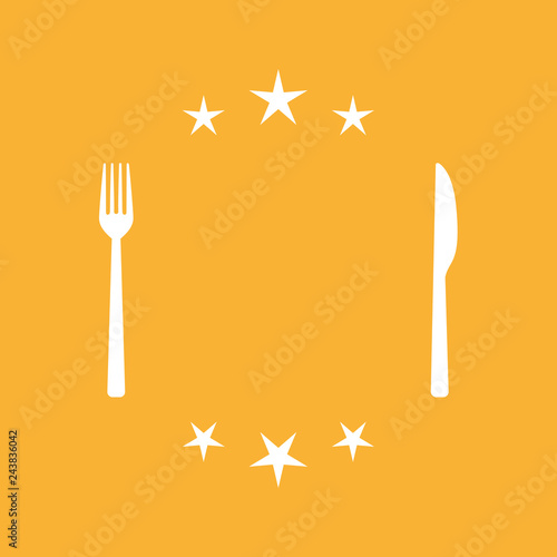 couvert, restaurant-gastronomie, vecteur