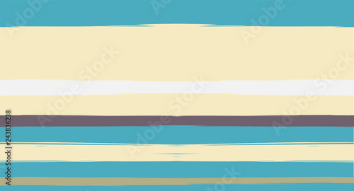 Brown, Gray, Green Vector Seamless Summer Pattern Narrow Sailor Stripes. Trendy Textured Horizontal Hipster Lines, Paintbrush Male Fabric Design. Vector Watercolor Seamless Stripes Track Background.