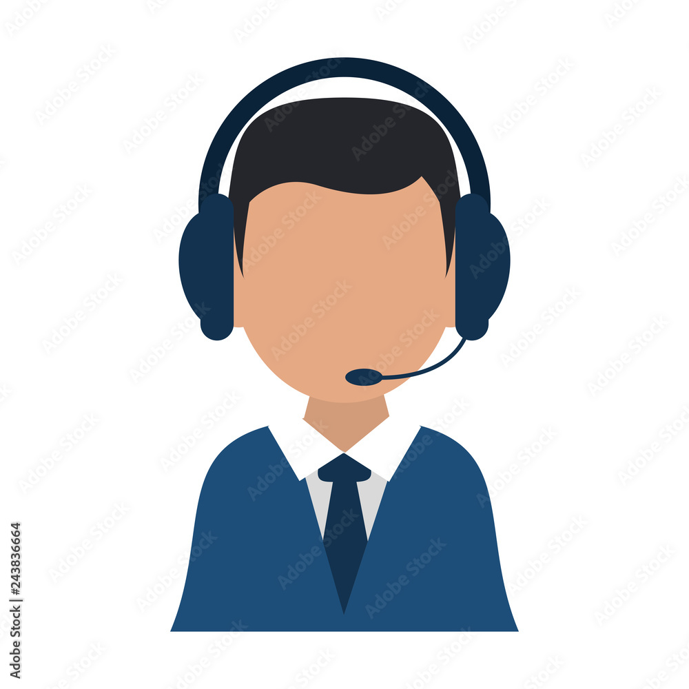 businessman with headset