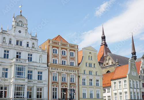 Rostock, Germany: historic buildings at Neuer Markt market square