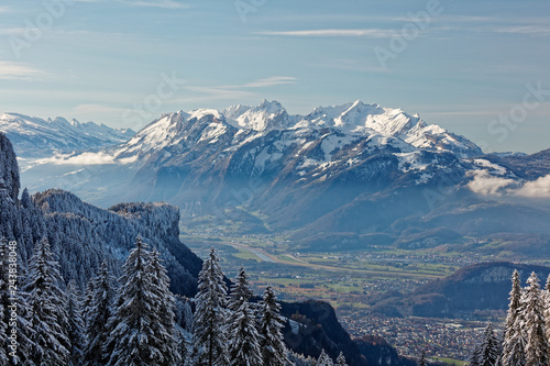 Views of Appenzell Alps in Switzerland