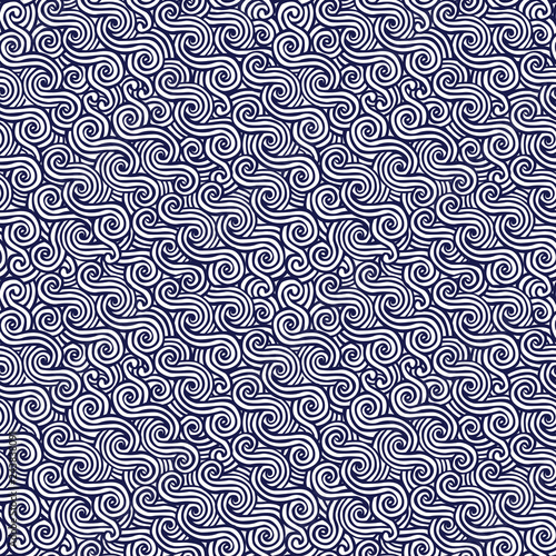 Seamless background with patterns in the style of Maori folklore.