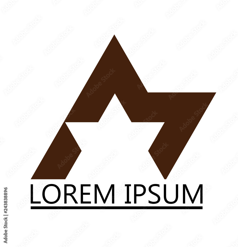 Fototapeta premium A star logo icon