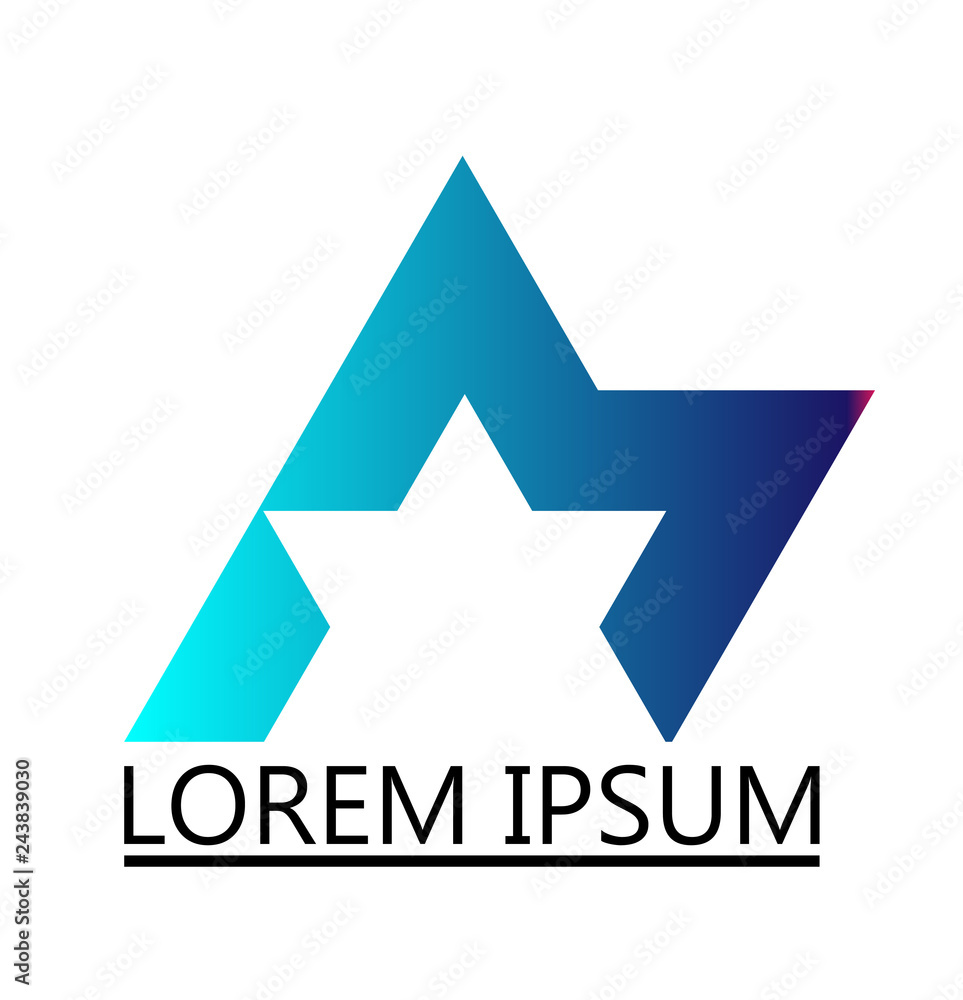 Obraz premium A star logo icon